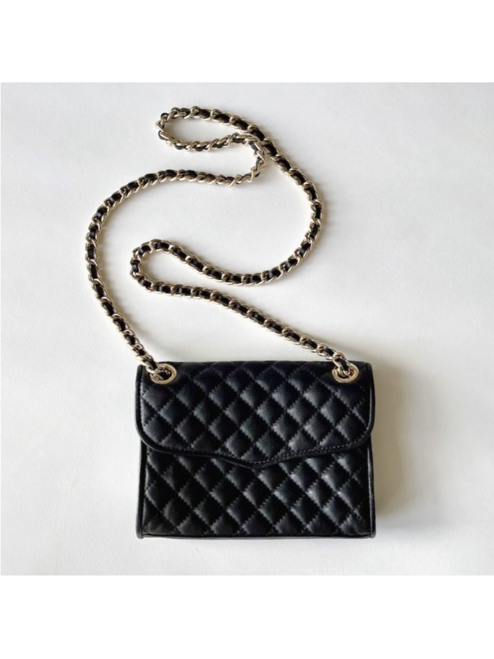 Rebecca Minkoff Black & GOLD Mini Quilted Affair